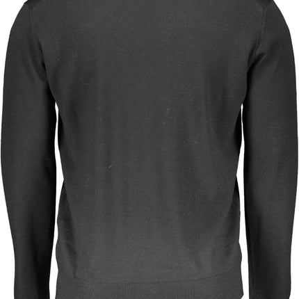 Black Wool Men Sweater