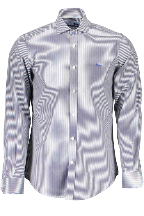 Blue Cotton Men Shirt