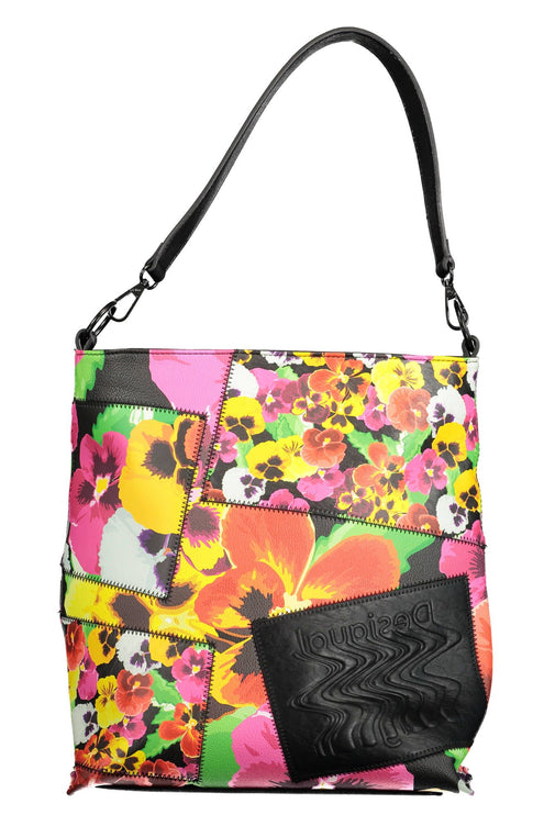 Elegante bolso negro Statement con logotipo