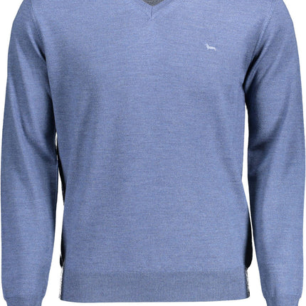 Blue Wool Men Sweater