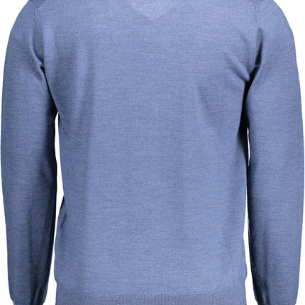 Blue Wool Men Sweater