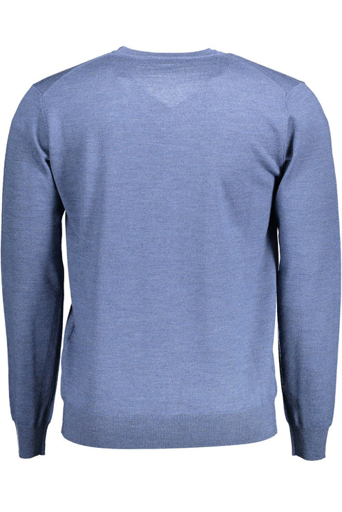 Blue Wool Men Sweater