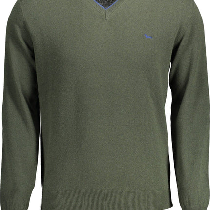 Green Wool Men Sweater