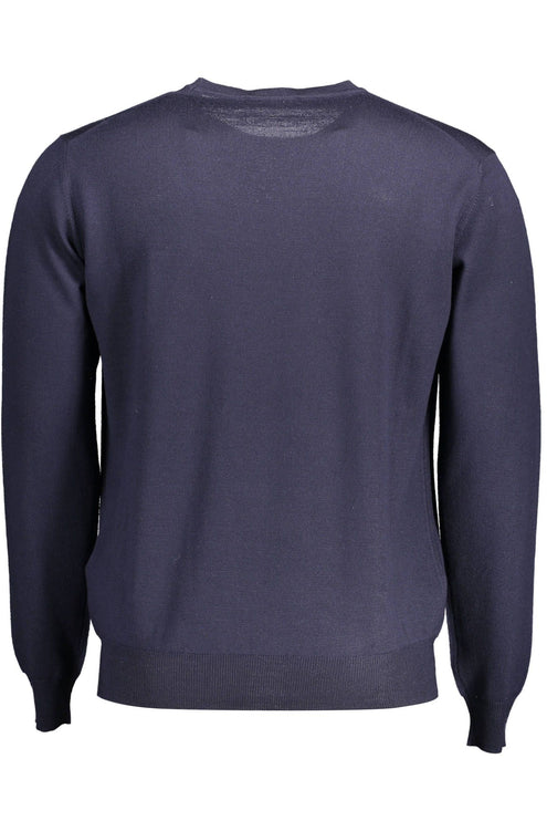 Blue Wool Men Sweater