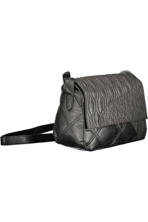 Bolso de hombro negro con detalle de contraste chic