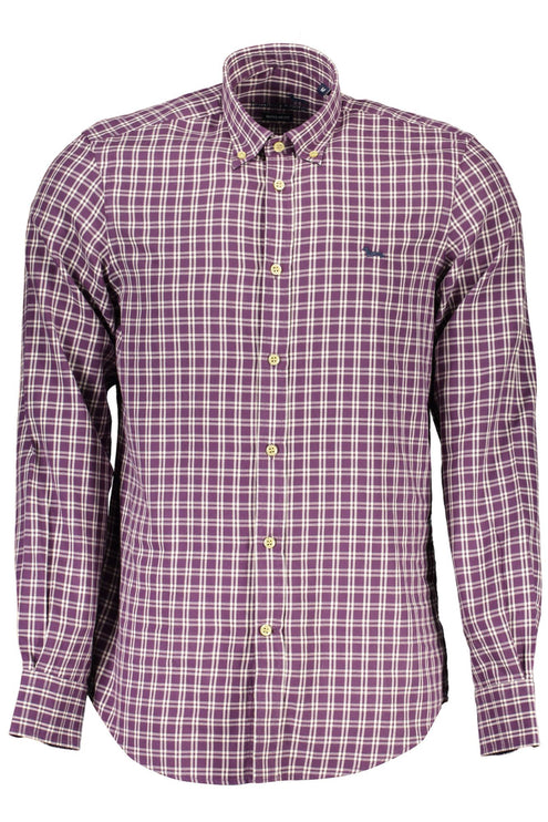 Purple Cotton Men Shirt