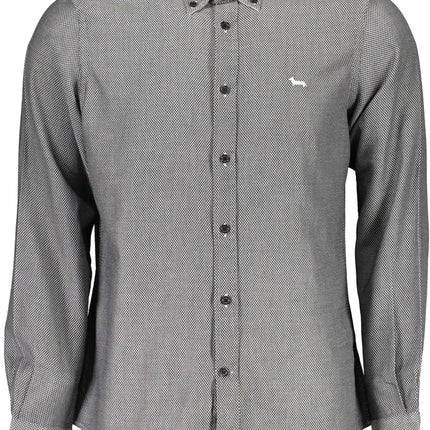 Black Cotton Men Shirt