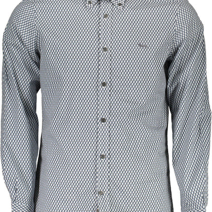 Blue Cotton Men Shirt