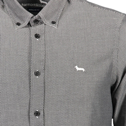 Black Cotton Men Shirt