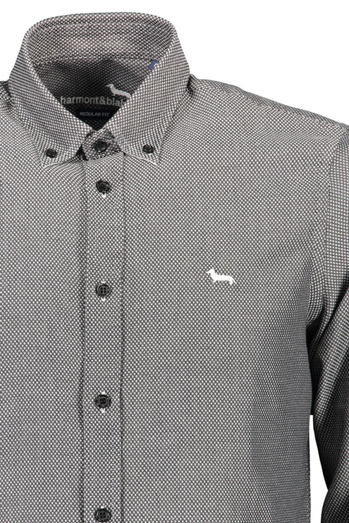 Black Cotton Men Shirt