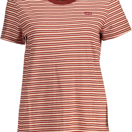 Red Cotton Women T-Shirt