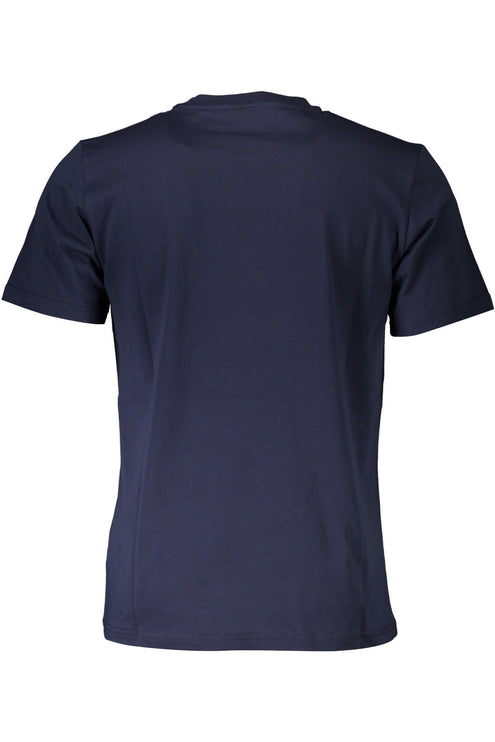 Blue Cotton Men T-Shirt