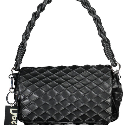 Bolso de hombro expandible negro elegante