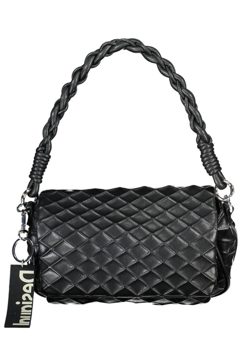 Bolso de hombro expandible negro elegante