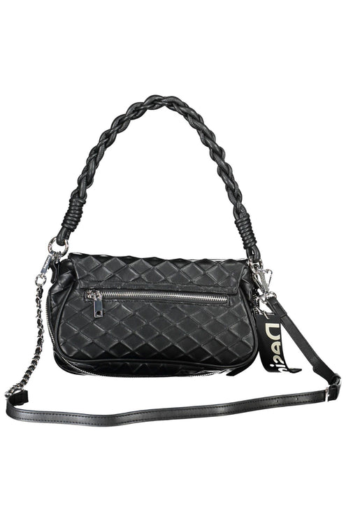 Bolso de hombro expandible negro elegante