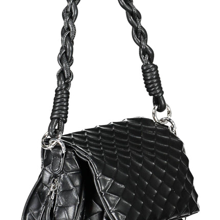 Bolso de hombro expandible negro elegante