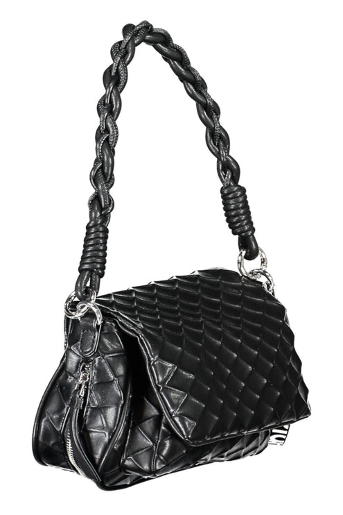 Bolso de hombro expandible negro elegante