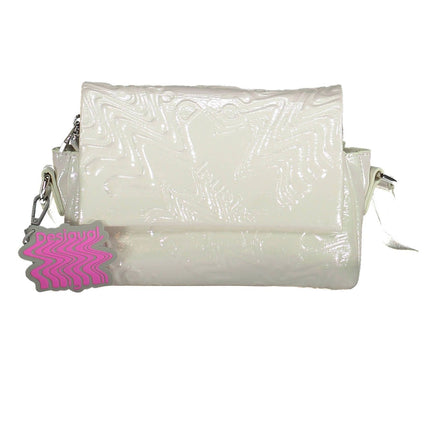 Bandolera ajustable iridiscente en blanco