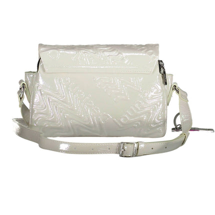 Bandolera ajustable iridiscente en blanco