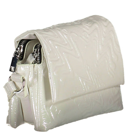 Bandolera ajustable iridiscente en blanco