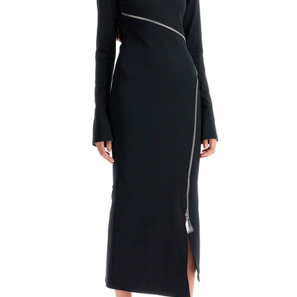 The Attico twisted zip midi dress with