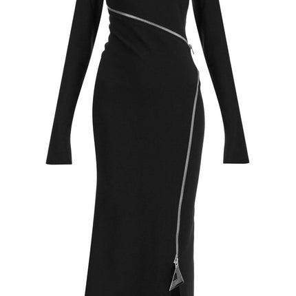 The Attico twisted zip midi dress with