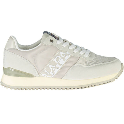 Sneaker al pizzo grigio chic con accento logo