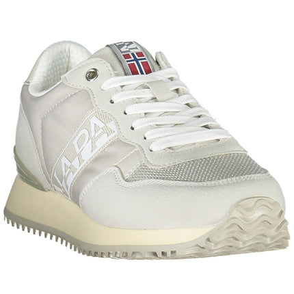 Sneaker al pizzo grigio chic con accento logo