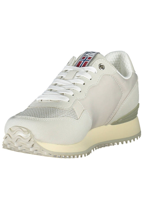 Sneaker al pizzo grigio chic con accento logo