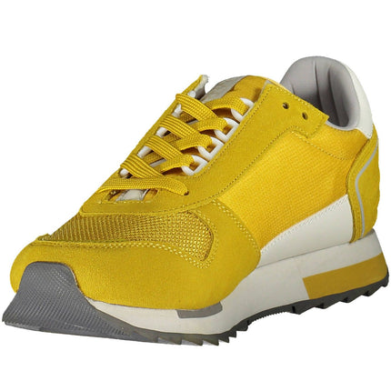 Zapatillas de deporte deportivo de encaje amarillo elegantes