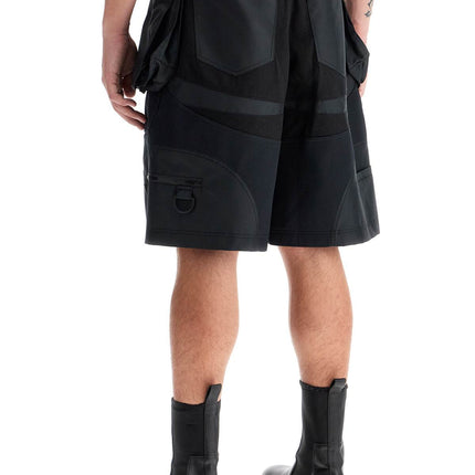 Mugler "bi-material cargo bermuda shorts