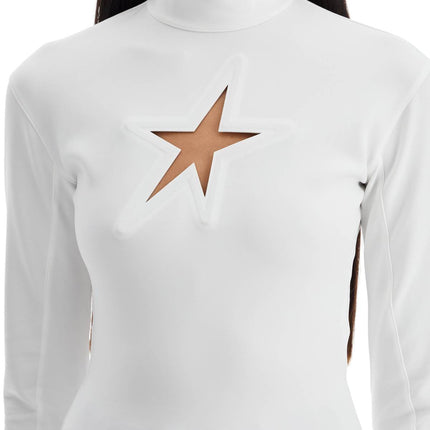 Mugler long-sleeved star top for