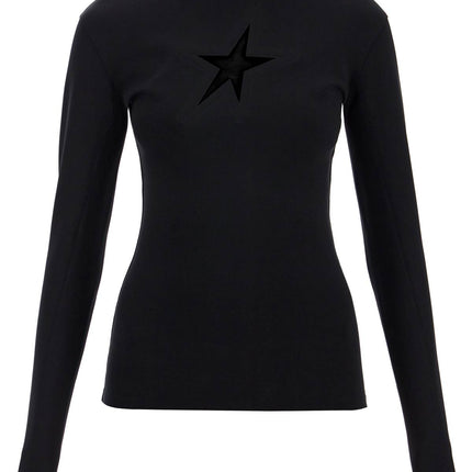 Mugler long-sleeved star top for