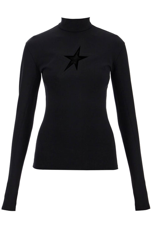 Mugler long-sleeved star top for