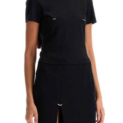 Mugler cropped t-shirt with piercing