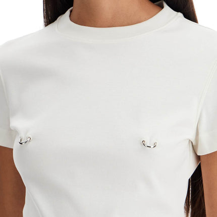 Mugler cropped t-shirt with piercing