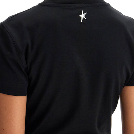 Mugler cropped t-shirt with piercing