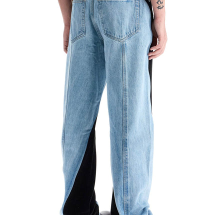 Mugler two-tone denim jeans