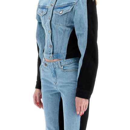 Mugler bicolor denim jacket