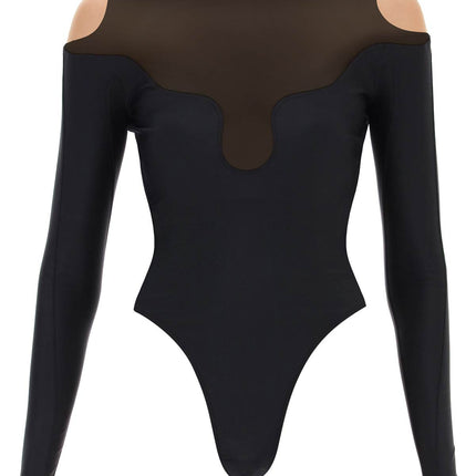 Mugler long sleeve illusion bodysuit