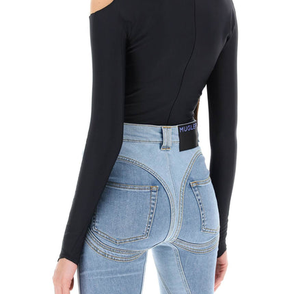 Mugler long sleeve illusion bodysuit