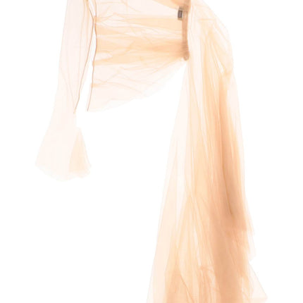 Mugler one-shoulder tulle