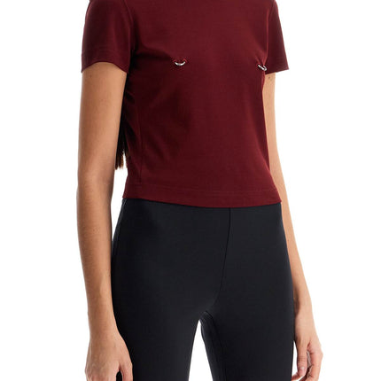 Mugler cropped t-shirt with piercing