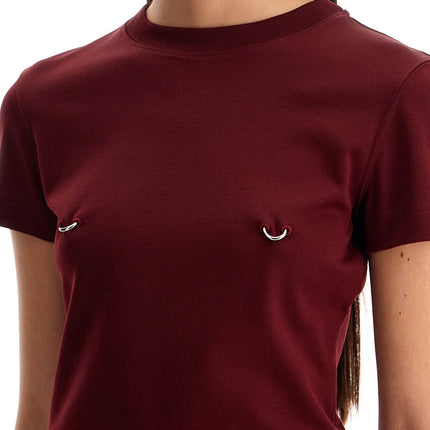 Mugler cropped t-shirt with piercing