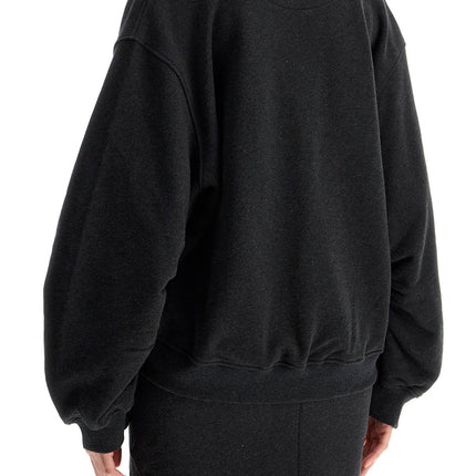 The Attico oversized sweatshirt with deep v-neck in gradient black