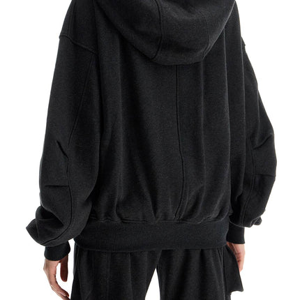 The Attico oversized black gradient zip hoodie