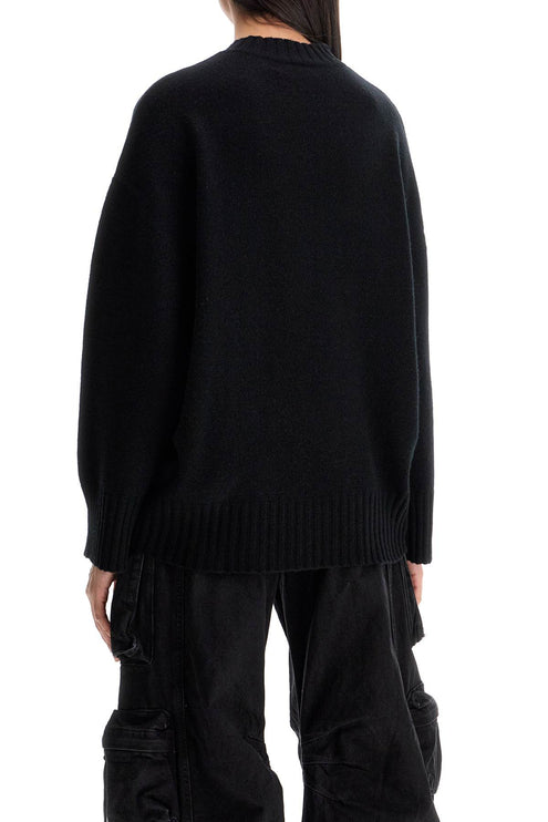 The Attico asymmetric wool and cashmere pullover