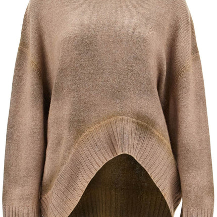 The Attico asymmetric wool and cashmere pullover