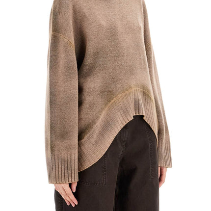 The Attico asymmetric wool and cashmere pullover