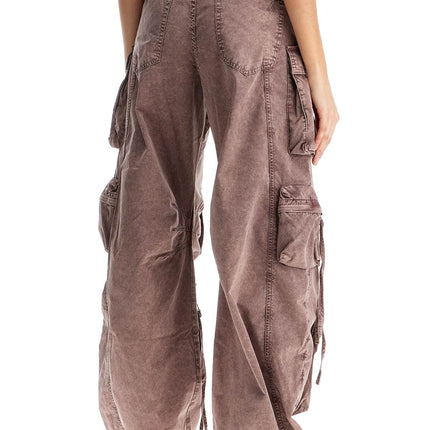 The Attico high-waisted wide-leg cargo pants washed mauve